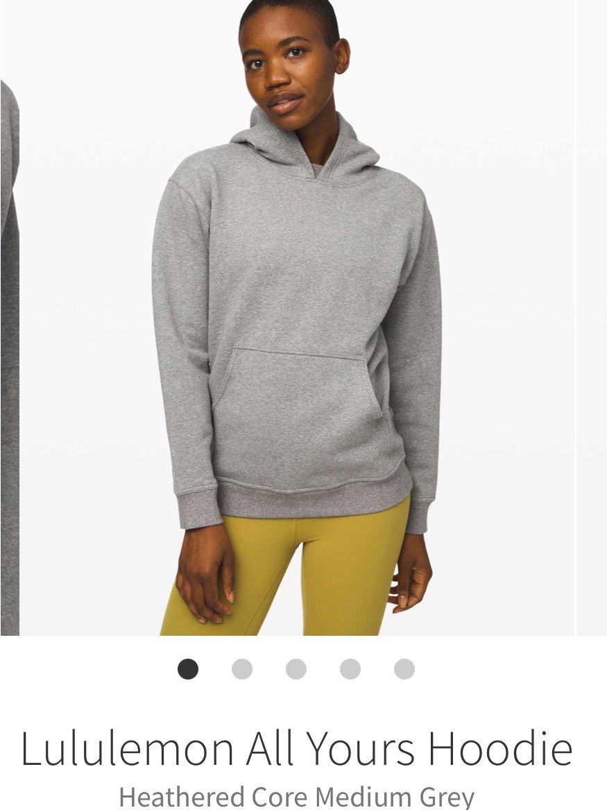 Lululemon Athletica Heathered Medium Grey Hoodie